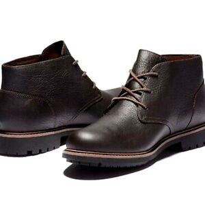 Stormbucks Waterproof Chukka Dark Brown Full Grain Leather Ankle Boot Timberland